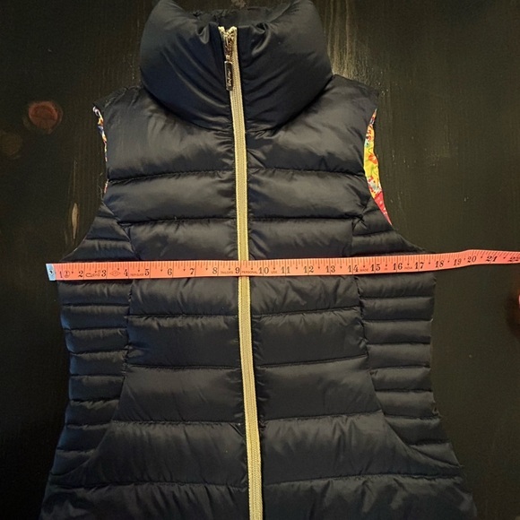 Lilly Pulitzer Navy Allie Packable Midnight Puffer Down Feather Vest Preppy S - Picture 12 of 13